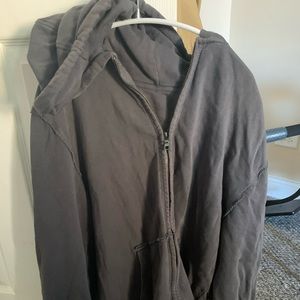 Flag and Anthem. Zip up hoodie. Blue. Large.